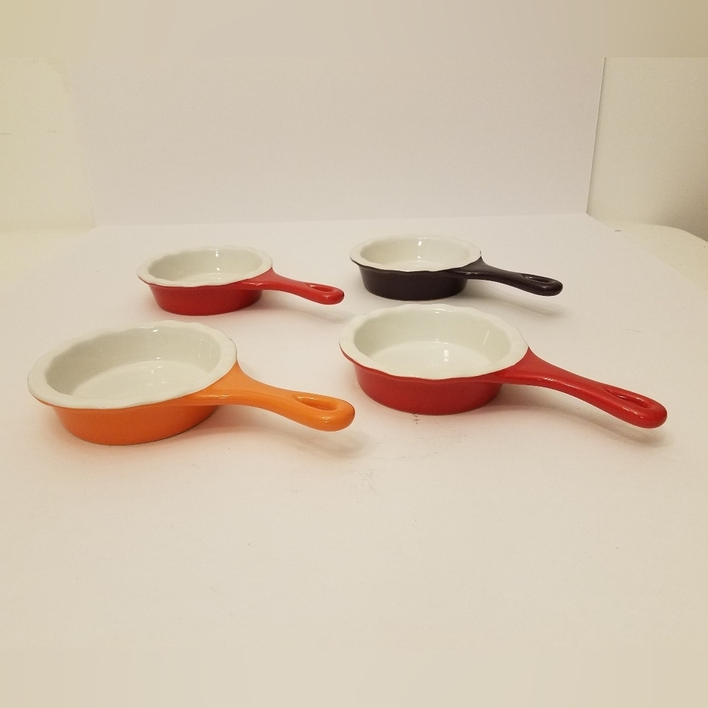 Set of 4 Modern Gourmet Foods Stoneware 5" Pie Tart Quiche Baking Dish